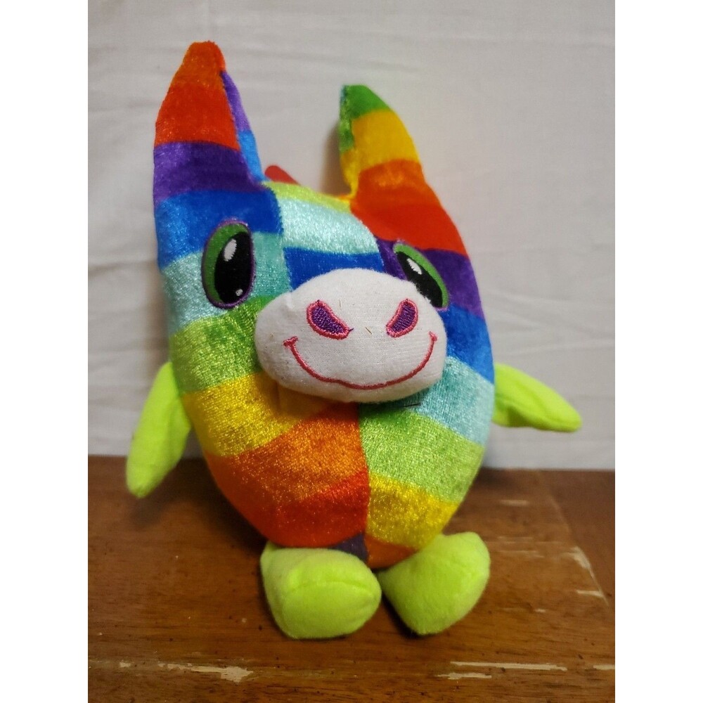 Fiesta Donkey 8 Inch Rainbow Plush Stuffy Stuffed Animal Fiesta Toys